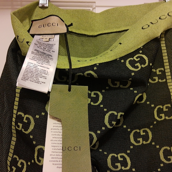 Men's / unisex Gucci GG green leggings /pants - Picture 4 of 6
